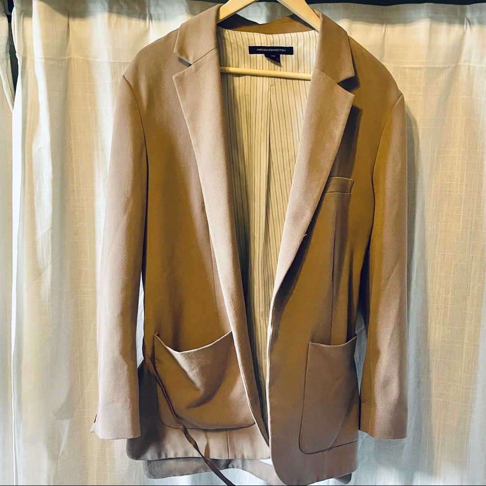French Connection Tan Oversized Blazer